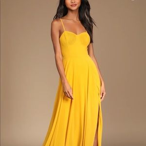 Lulu’s Bustier Maxi Dress - Never Worn!